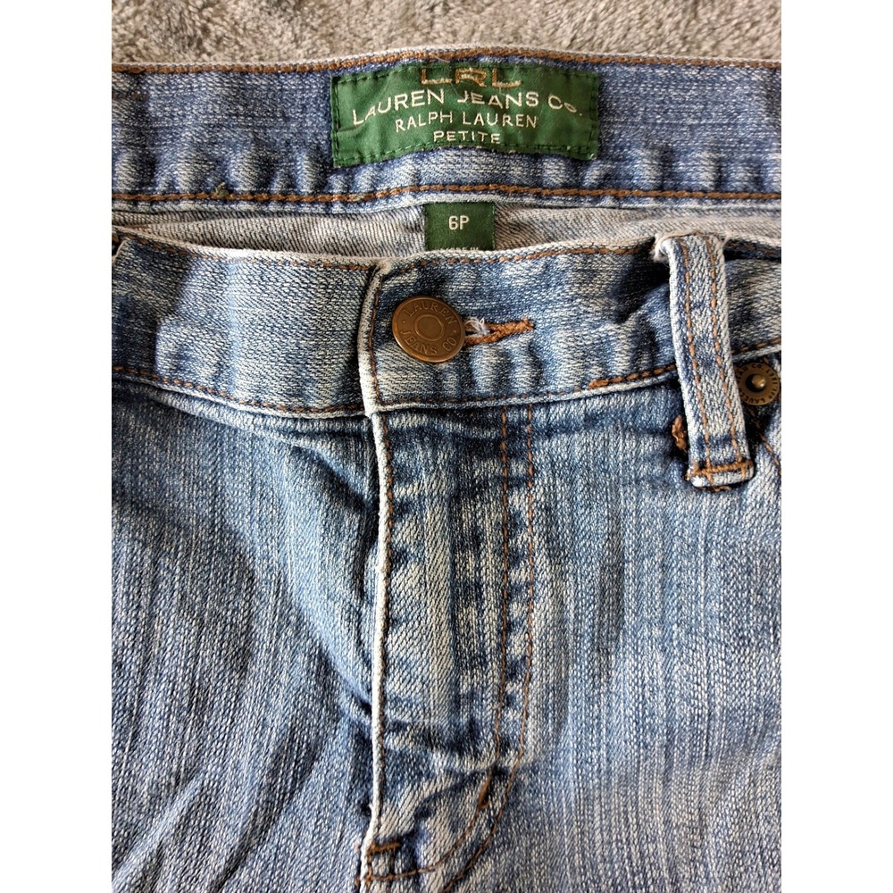 Lauren Jeans Co Ralph Lauren Petite 6P Medium Wash Cropped Denim Capris Jeans